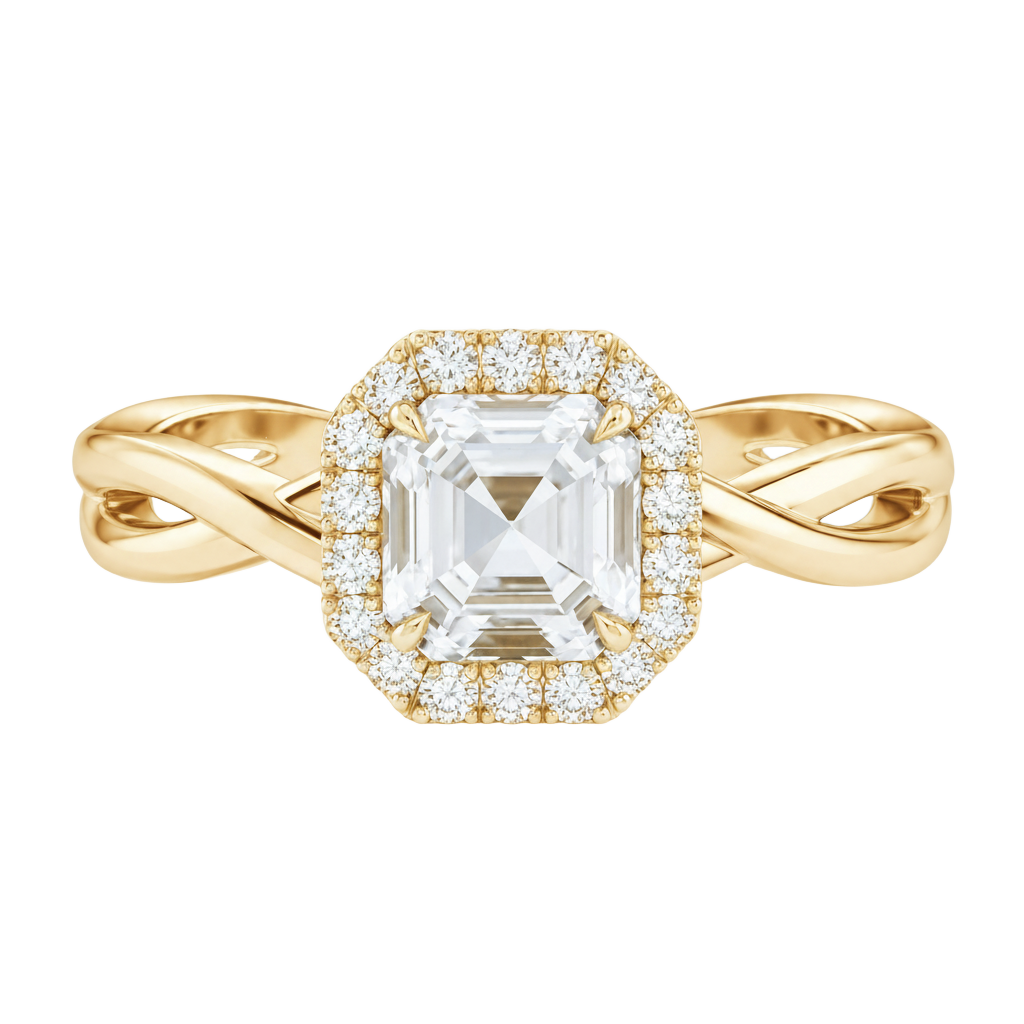 Braid - Asscher - Yellow Gold - Plain