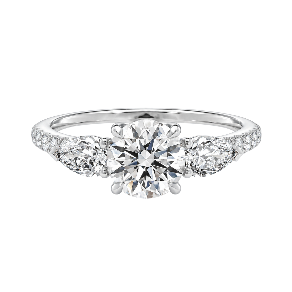 Halcyon - Round - White Gold - Pavé