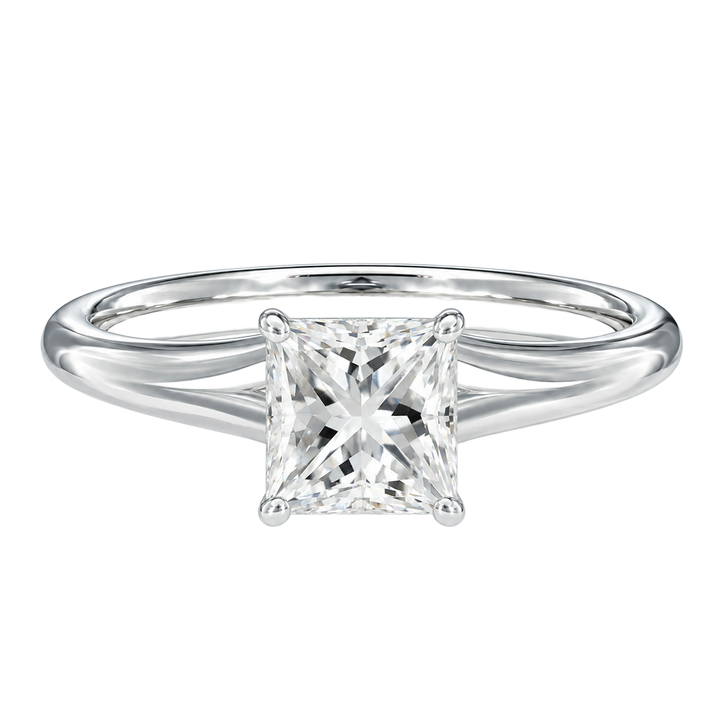 Lumiere - Princess - White Gold - Plain