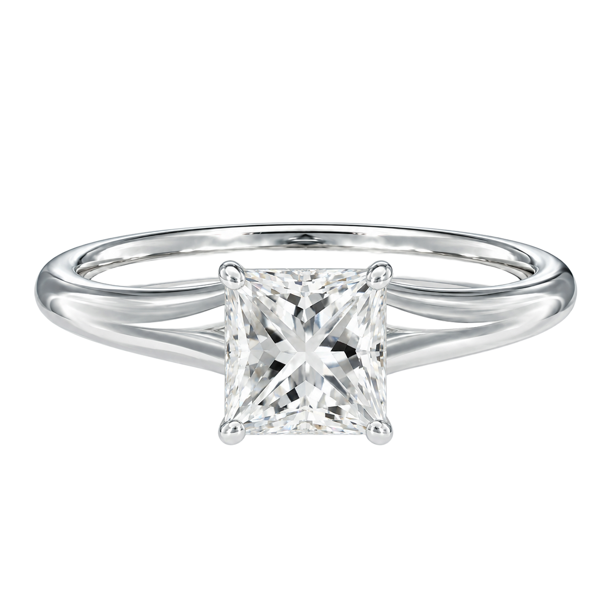 Lumiere - Princess - White Gold - Plain