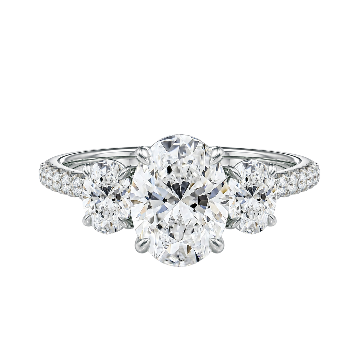 Elysium - Oval - White Gold - Pavé