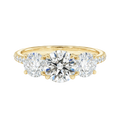 Trinity - Round - Yellow Gold - Pavé