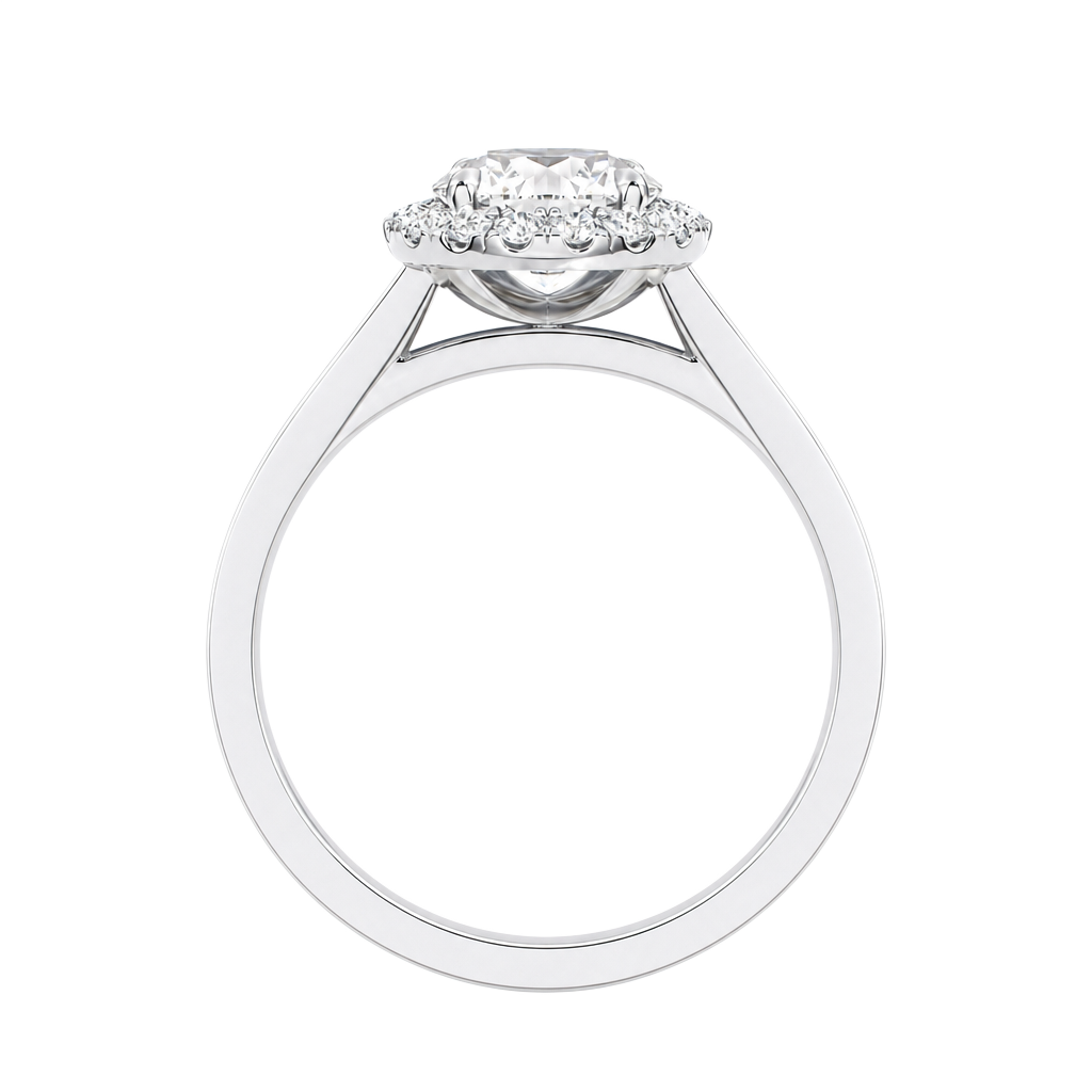 Cordelia - Round - Platinum - Channel