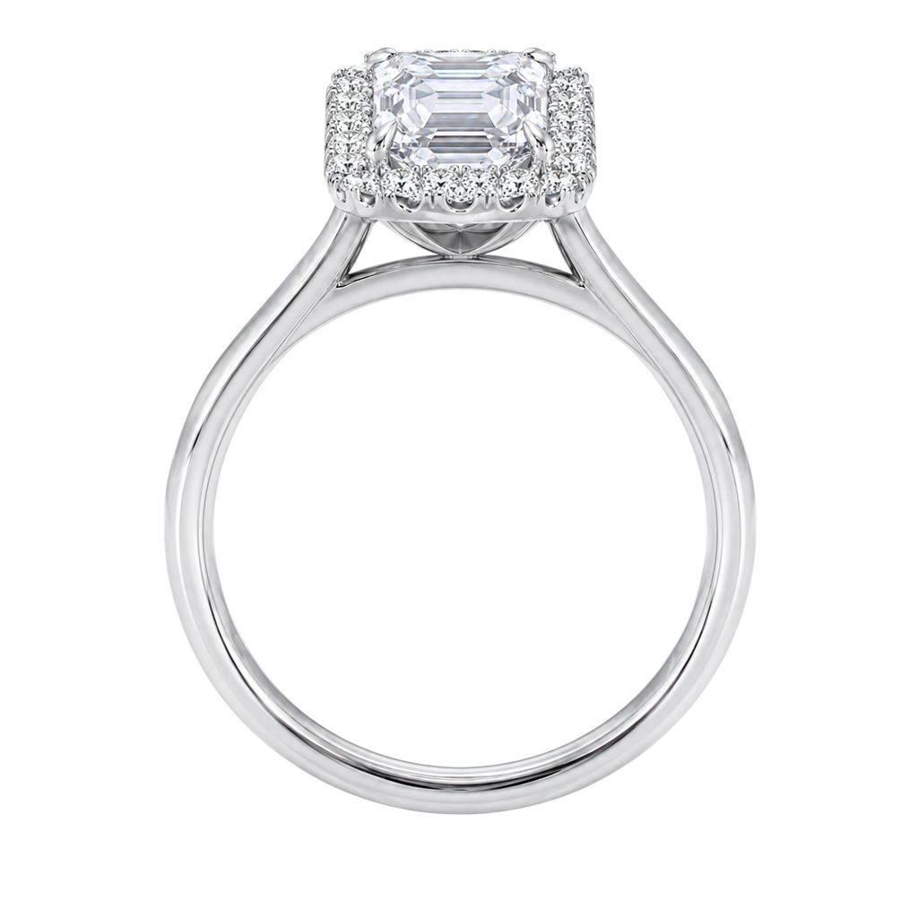 Cordelia - Asscher - White Gold - Plain