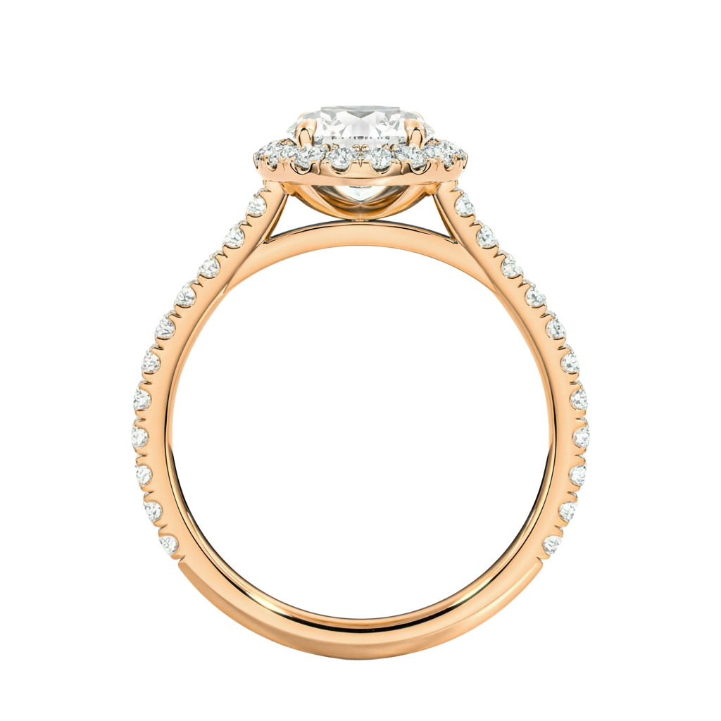Cordelia - Round - Rose Gold - Pavé
