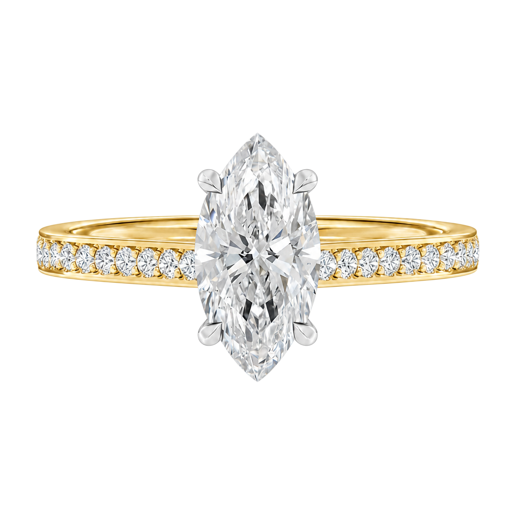 Basilica - Marquise - Yellow/White Tone - Pavé