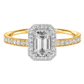Deneuve - Emerald - Yellow/White Tone - Pavé