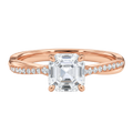 Wreath - Asscher - Rose Gold - Pavé