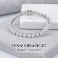 Tennis Bracelet - Round - White Gold