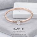 Bangle - Oval - Rose Gold