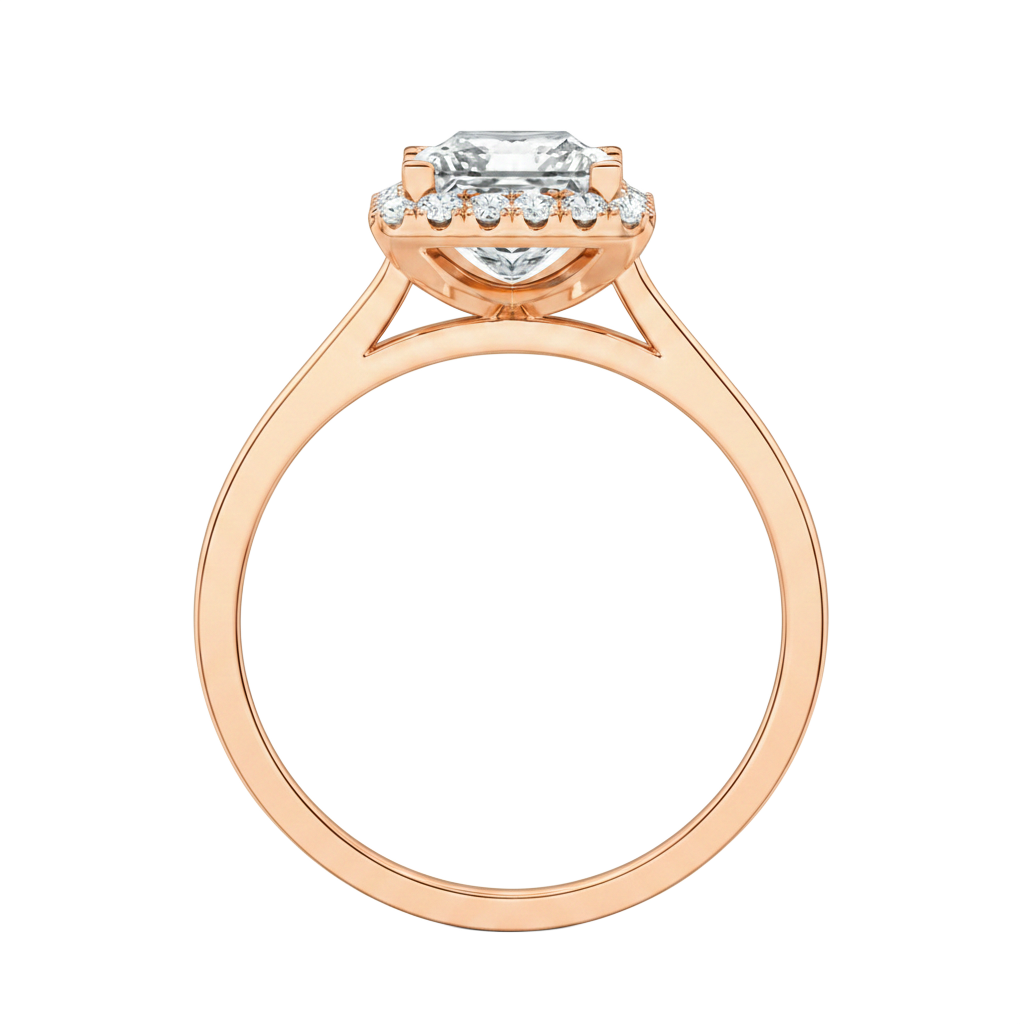 Cordelia - Emerald - Rose Gold - Plain