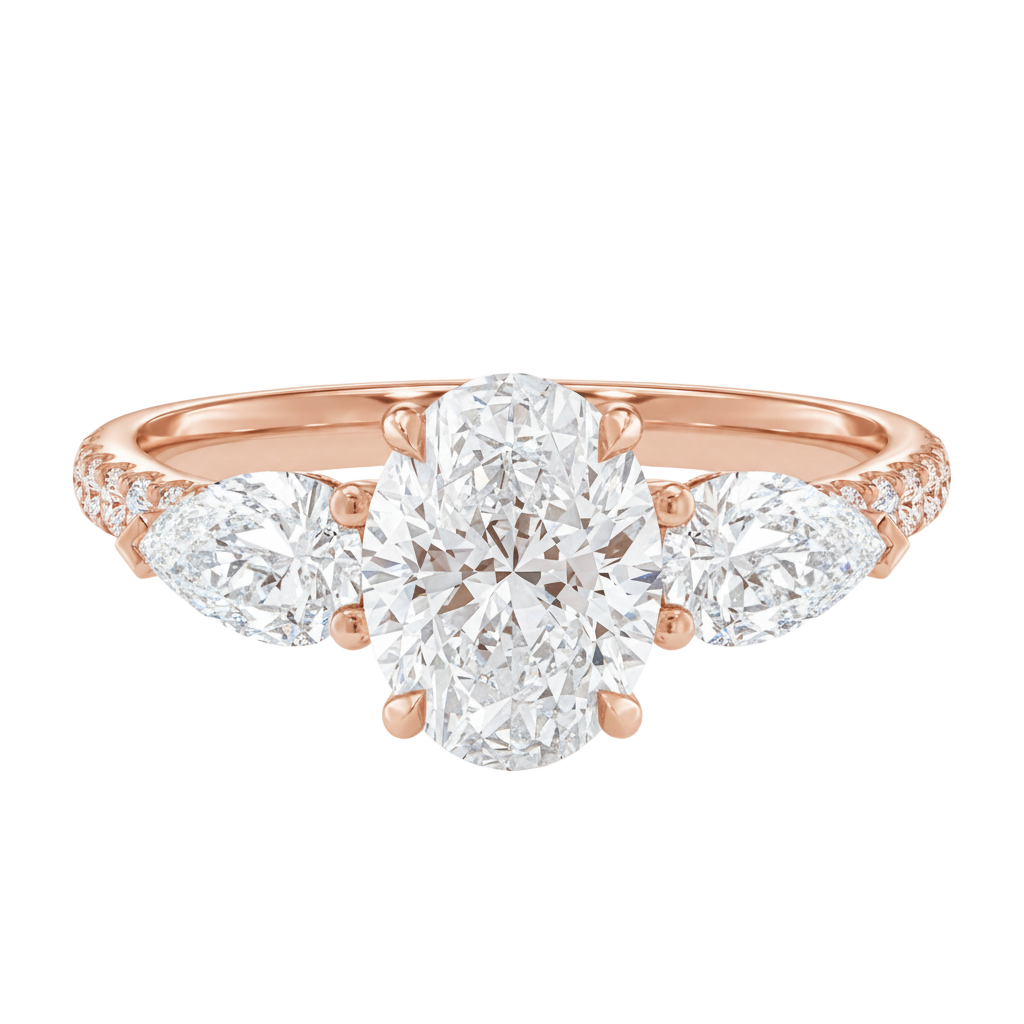 Halcyon - Oval - Rose Gold - Pavé