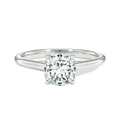 Basilica - Cushion - White Gold - Plain