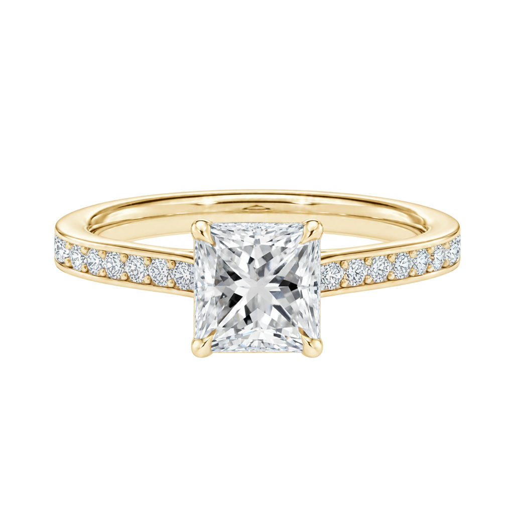 Talia - Princess - Yellow Gold - Channel