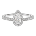 Deneuve - Pear - Platinum - Pavé