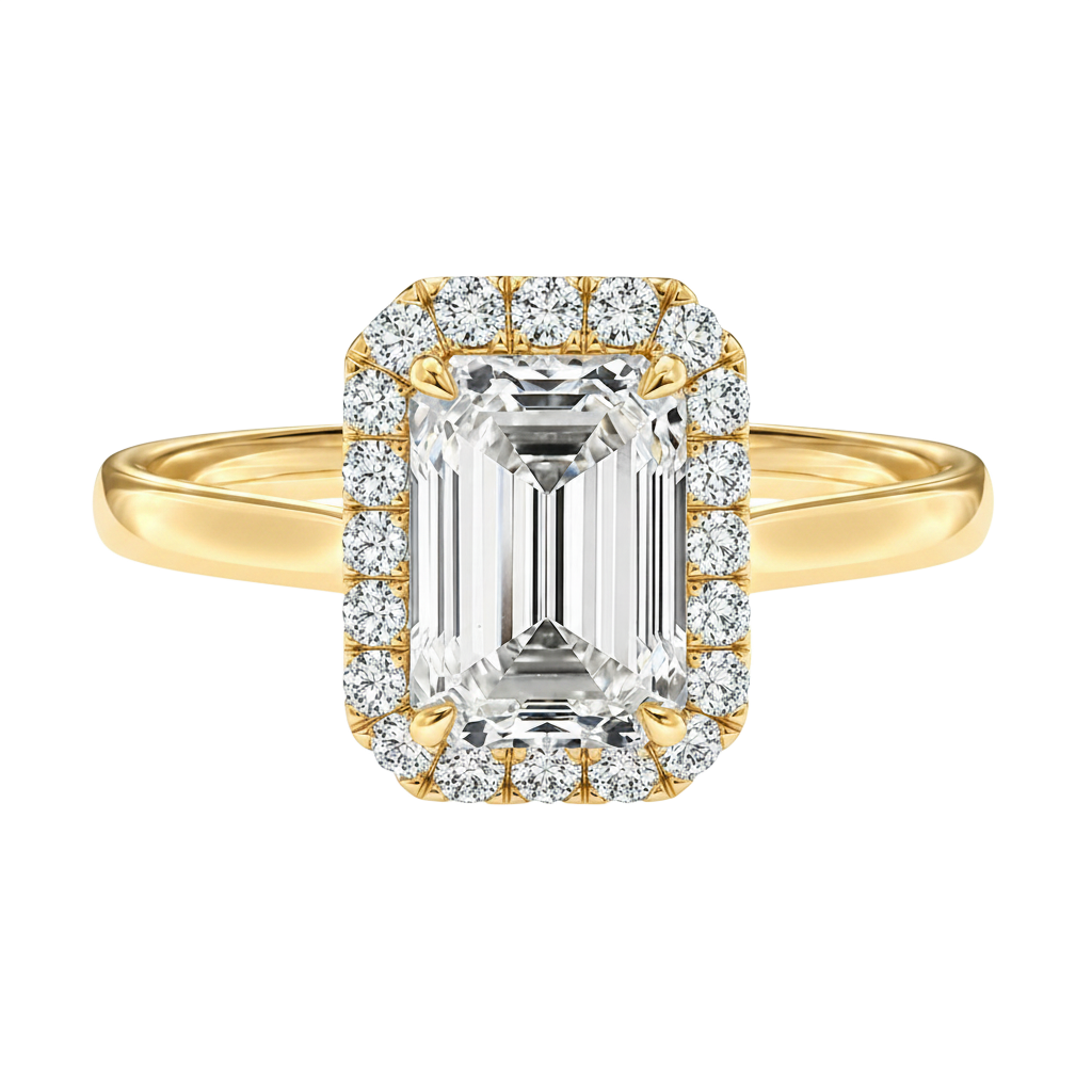 Cordelia - Emerald - Yellow Gold - Plain