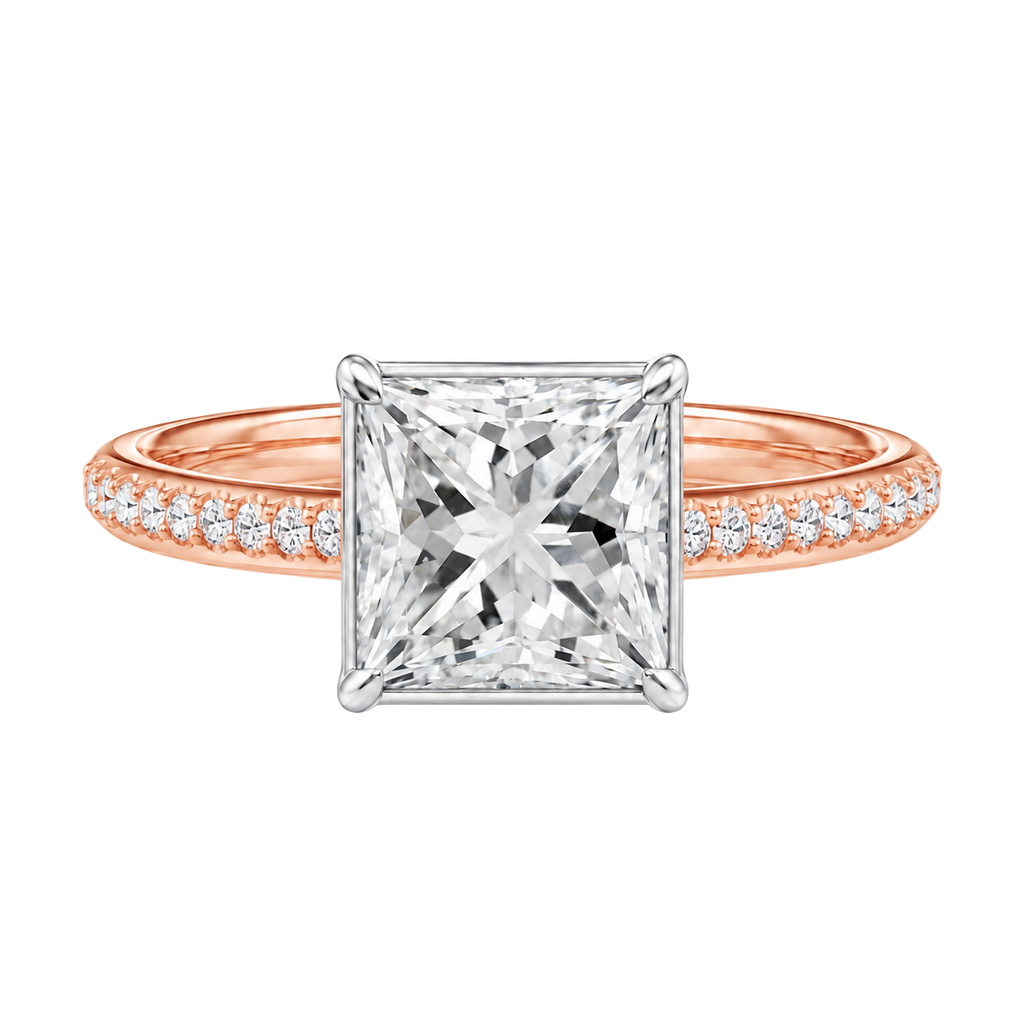Bailey - Princess - Rose/White Tone - Pavé
