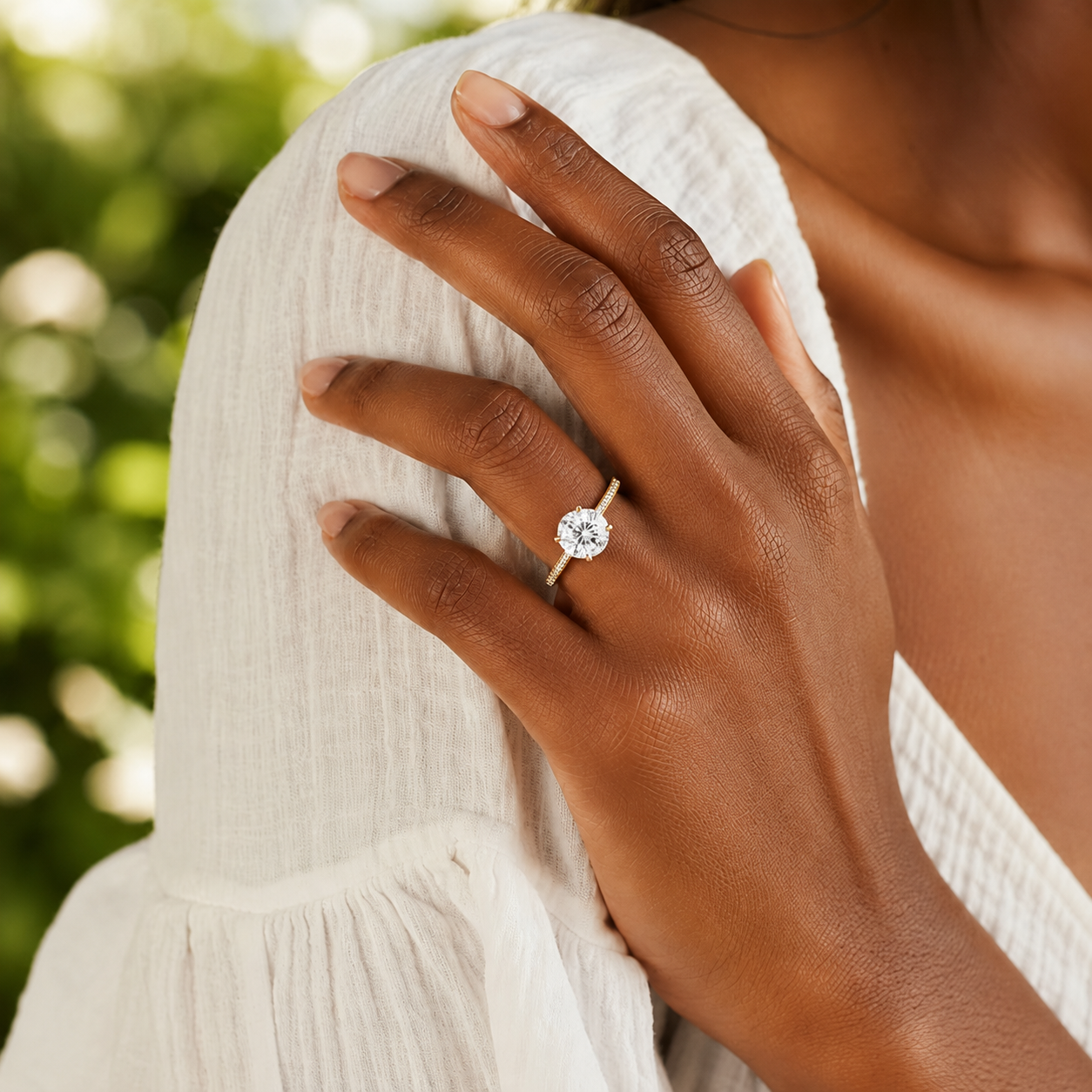 Basilica - Oval - Yellow/White Tone - Pavé