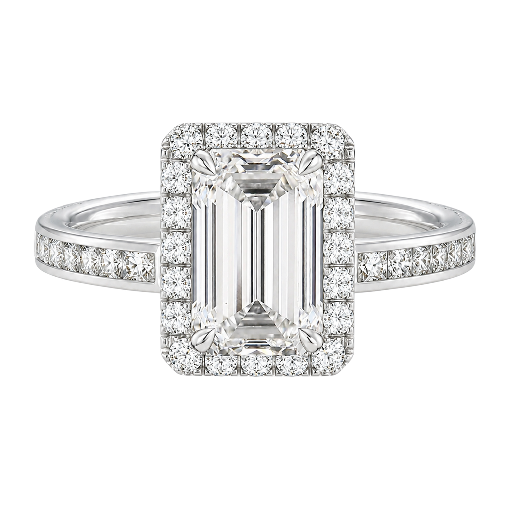 Cordelia - Emerald - White Gold - Channel