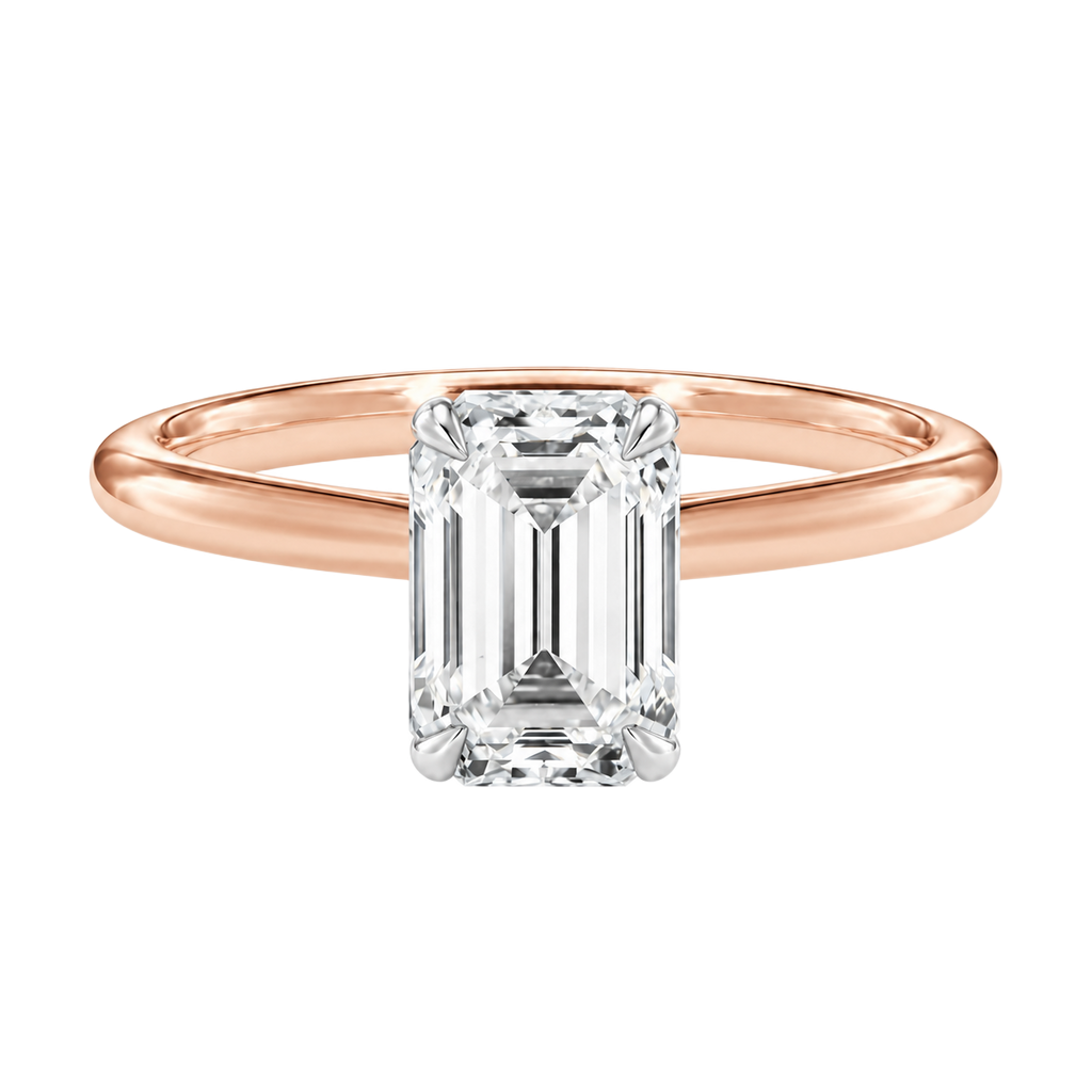 Talia - Emerald - Rose/White Tone - Plain
