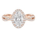 Braid - Oval - Rose Gold - Pavé