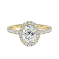 Cordelia - Oval - Yellow Gold - Pavé