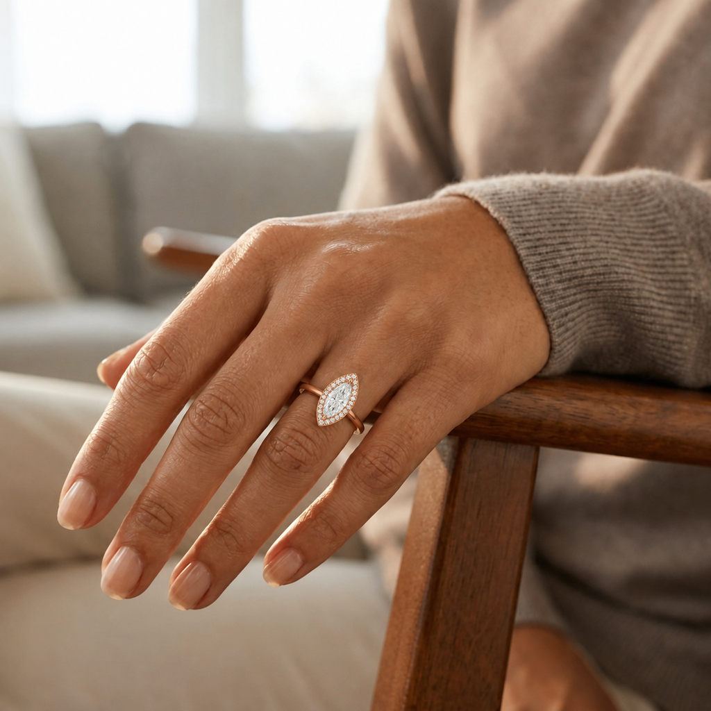 Deneuve - Marquise - Rose Gold - Plain