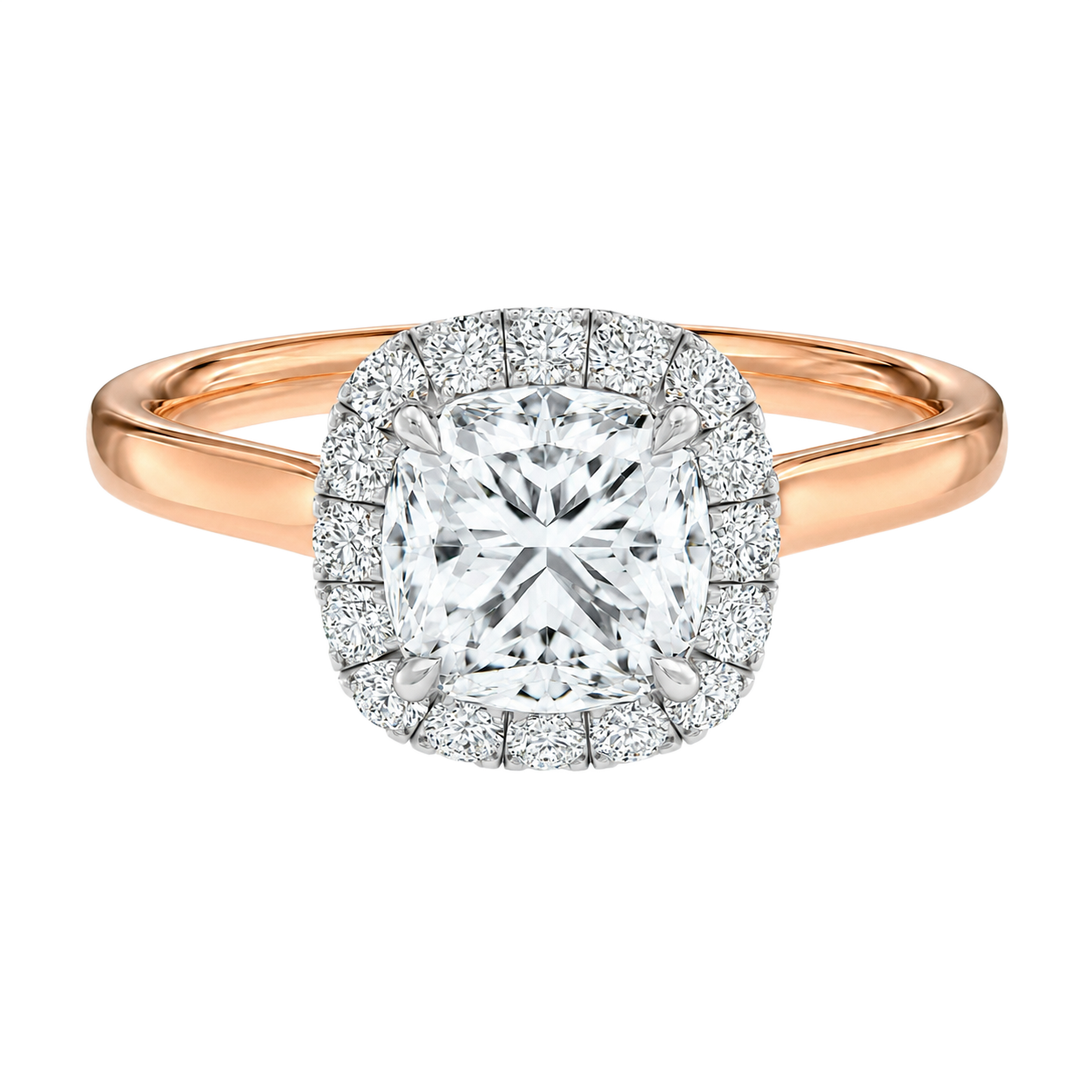 Cordelia - Cushion - Rose / White Tone - Plain