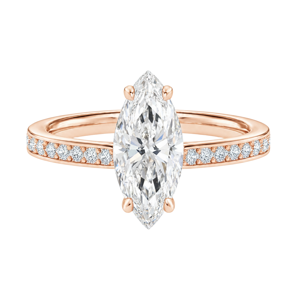 Talia - Marquise - Rose Gold - Channel