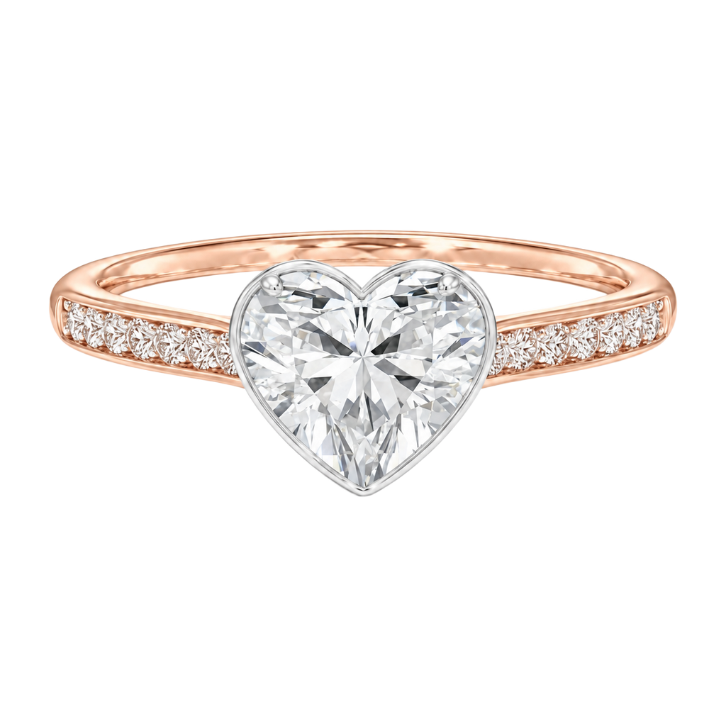 Solenne - Heart - Rose/White Tone - Channel