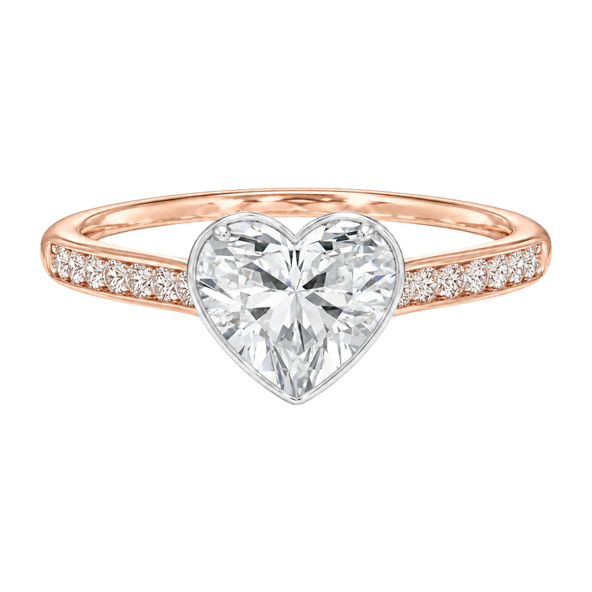 Solenne - Heart - Rose/White Tone - Channel