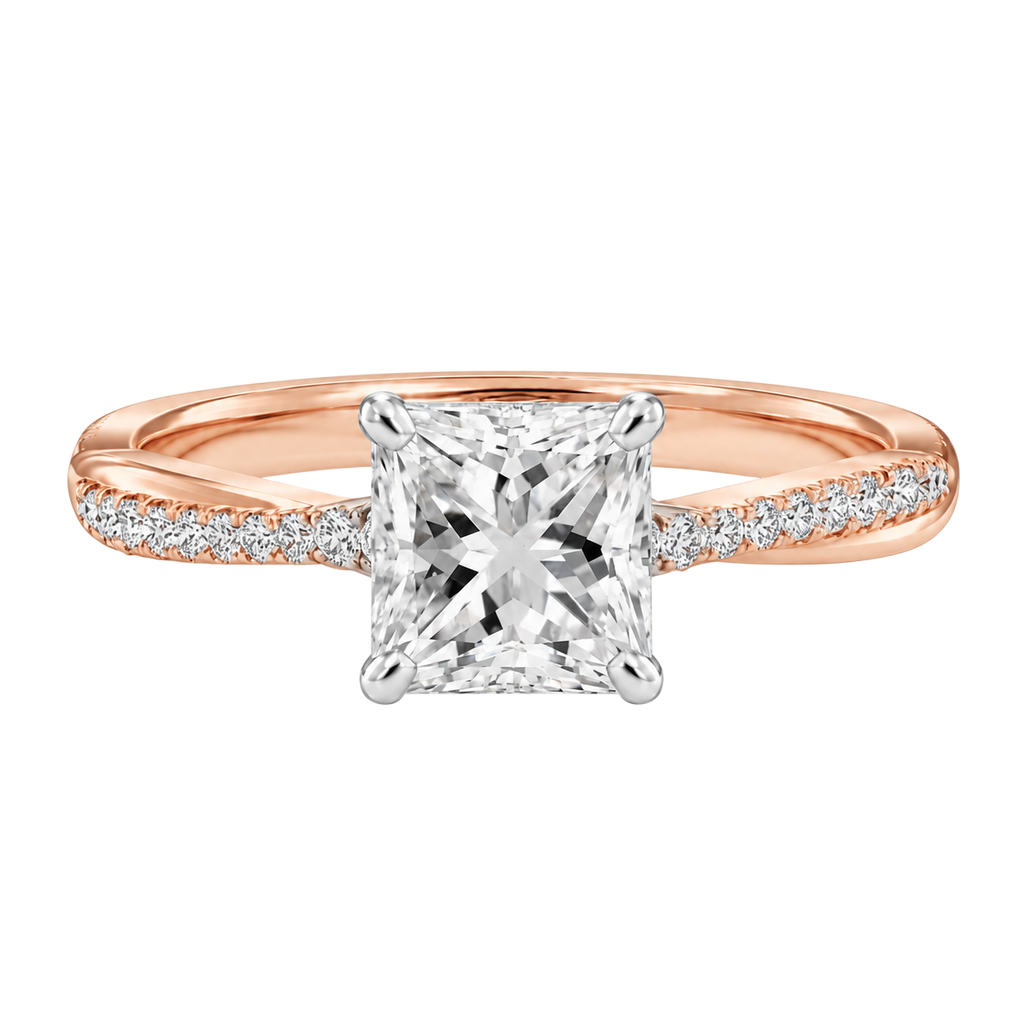 Wreath - Princess - Rose/White Tone - Pavé