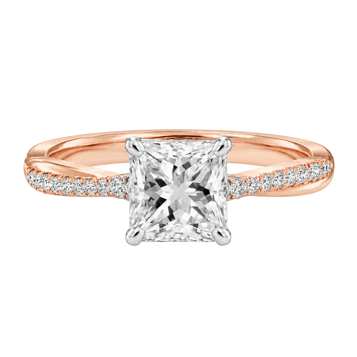 Wreath - Princess - Rose/White Tone - Pavé