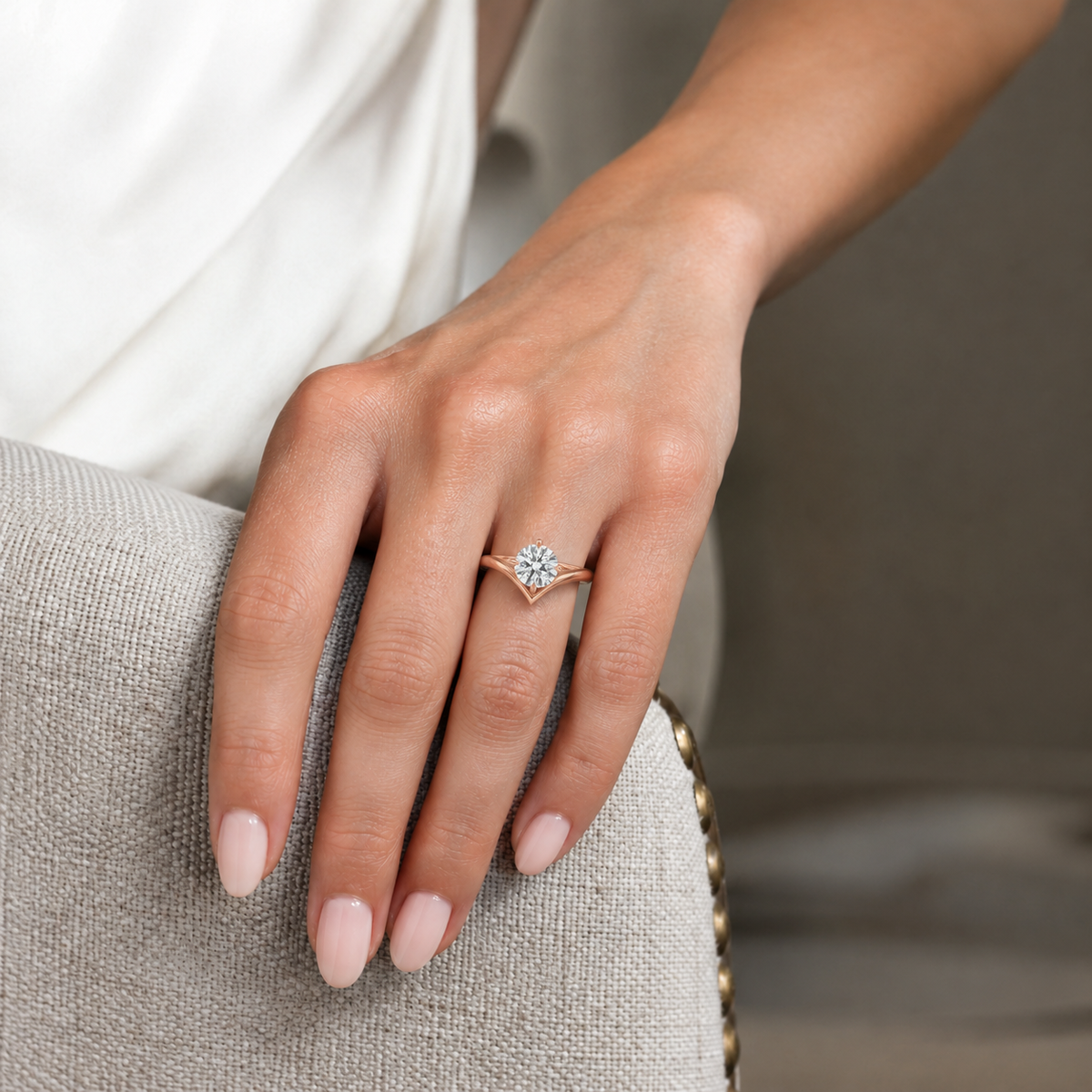 Blaire - Round - Rose Gold - Plain