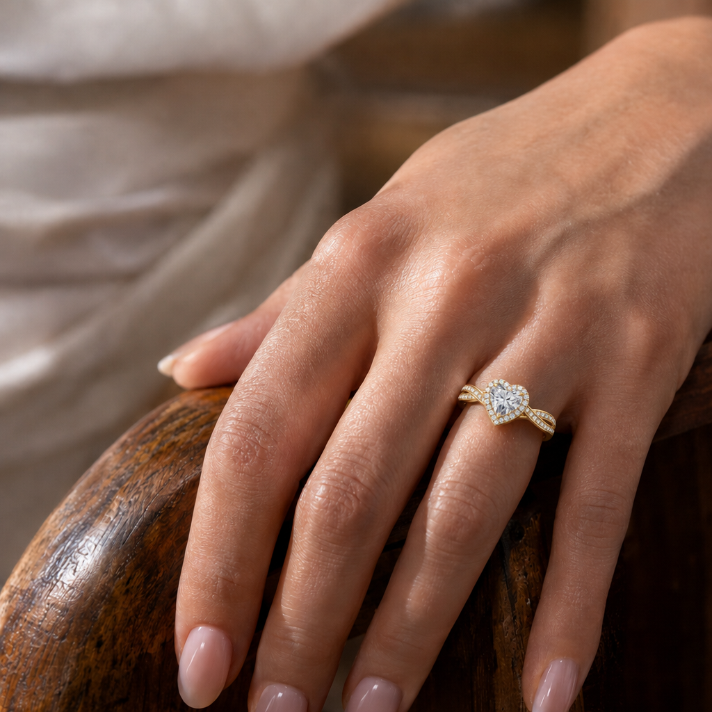 Braid - Heart - Yellow Gold - Channel