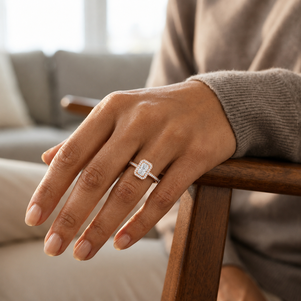 Deneuve - Radiant - Rose Gold - Pavé