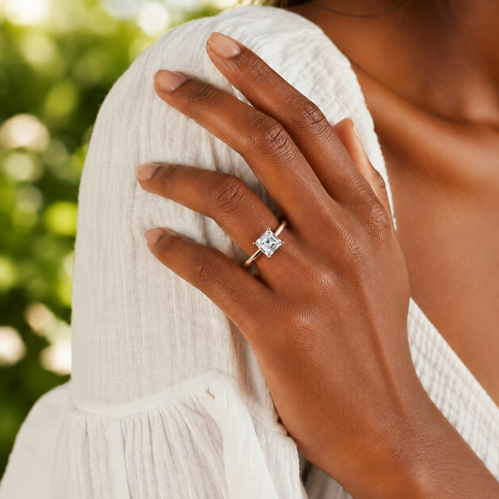 Basilica - Asscher - Rose/White Tone - Plain