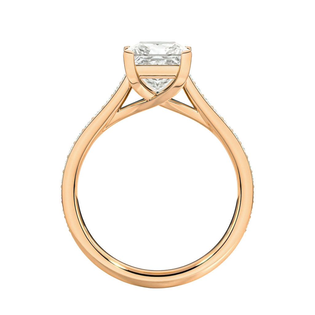 Basilica - Princess - Rose Gold - Pavé