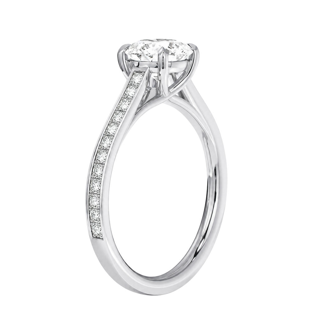 Basilica - Round - White Gold - Channel