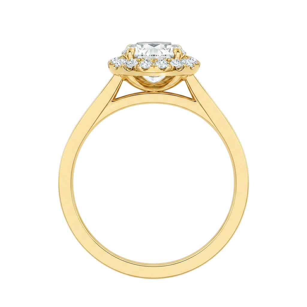 Cordelia - Heart - Yellow Gold - Channel
