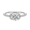 Ellipse - Round - White Gold - Pavé