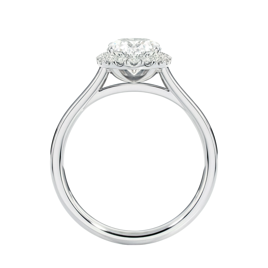Cordelia - Oval - White Gold - Plain