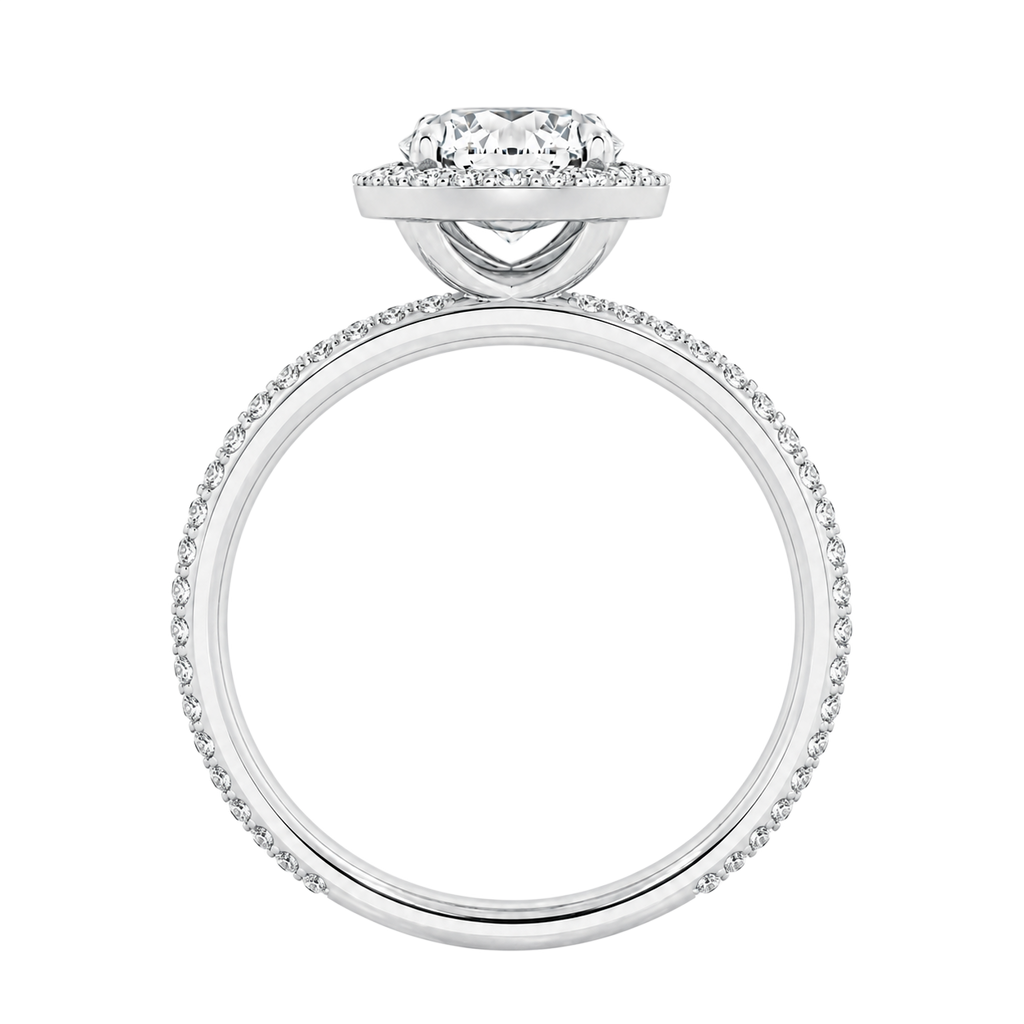 Deneuve - Radiant - White Gold - Pavé