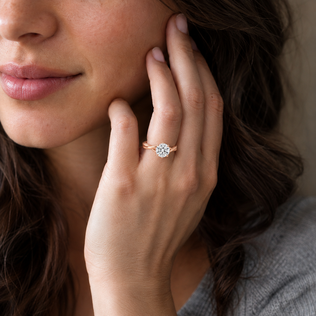 Wreath - Round - Rose Gold - Plain