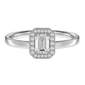 Deneuve - Emerald - White Gold - Plain