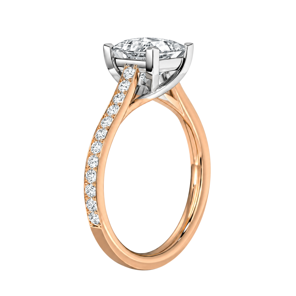 Basilica - Princess - Rose/White Tone - Pavé