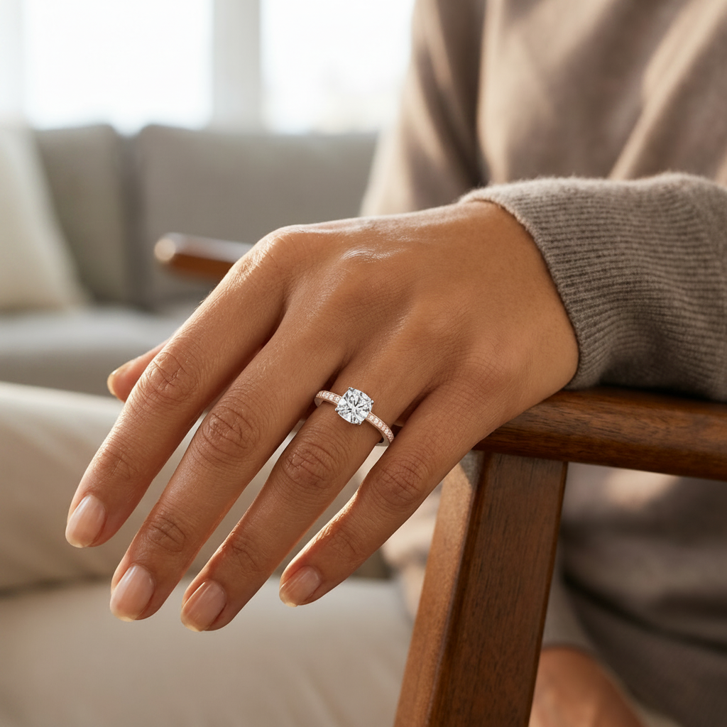 Basilica - Cushion - Rose Gold - Channel