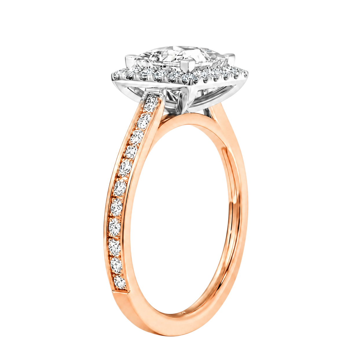 Cordelia - Asscher - Rose / White Tone - Channel