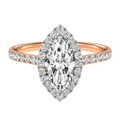 Cordelia - Marquise - Rose / White Tone - Pavé