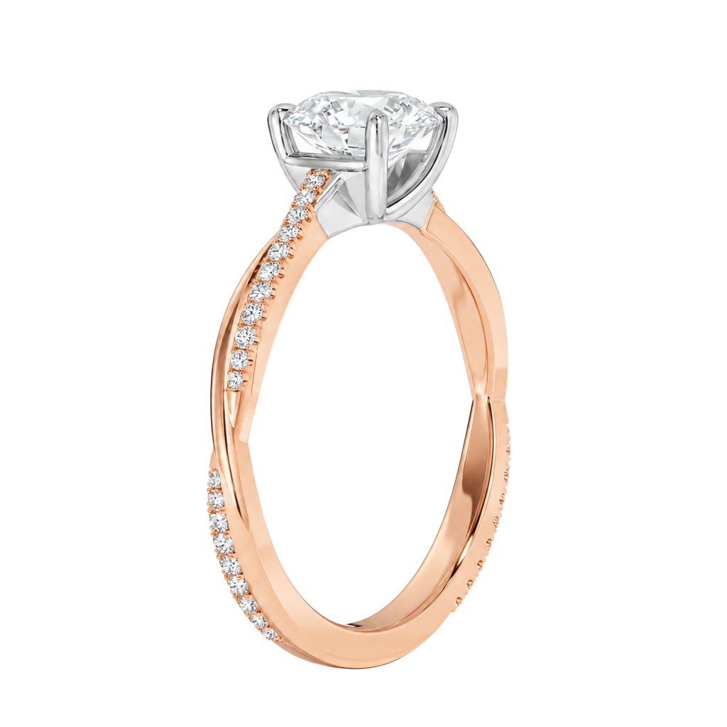 Wreath - Pear - Rose/White Tone - Pavé